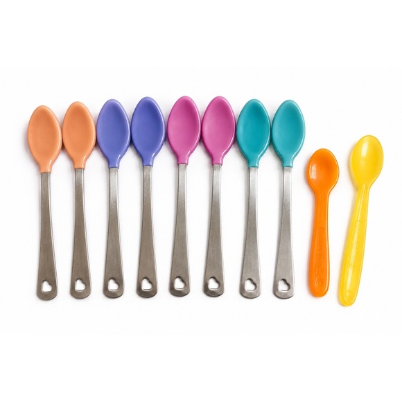 Munchkin Other - Munchkin Baby Spoons Infant 8pc Lot Multicolor Soft Tip Stainless Steel Plastic